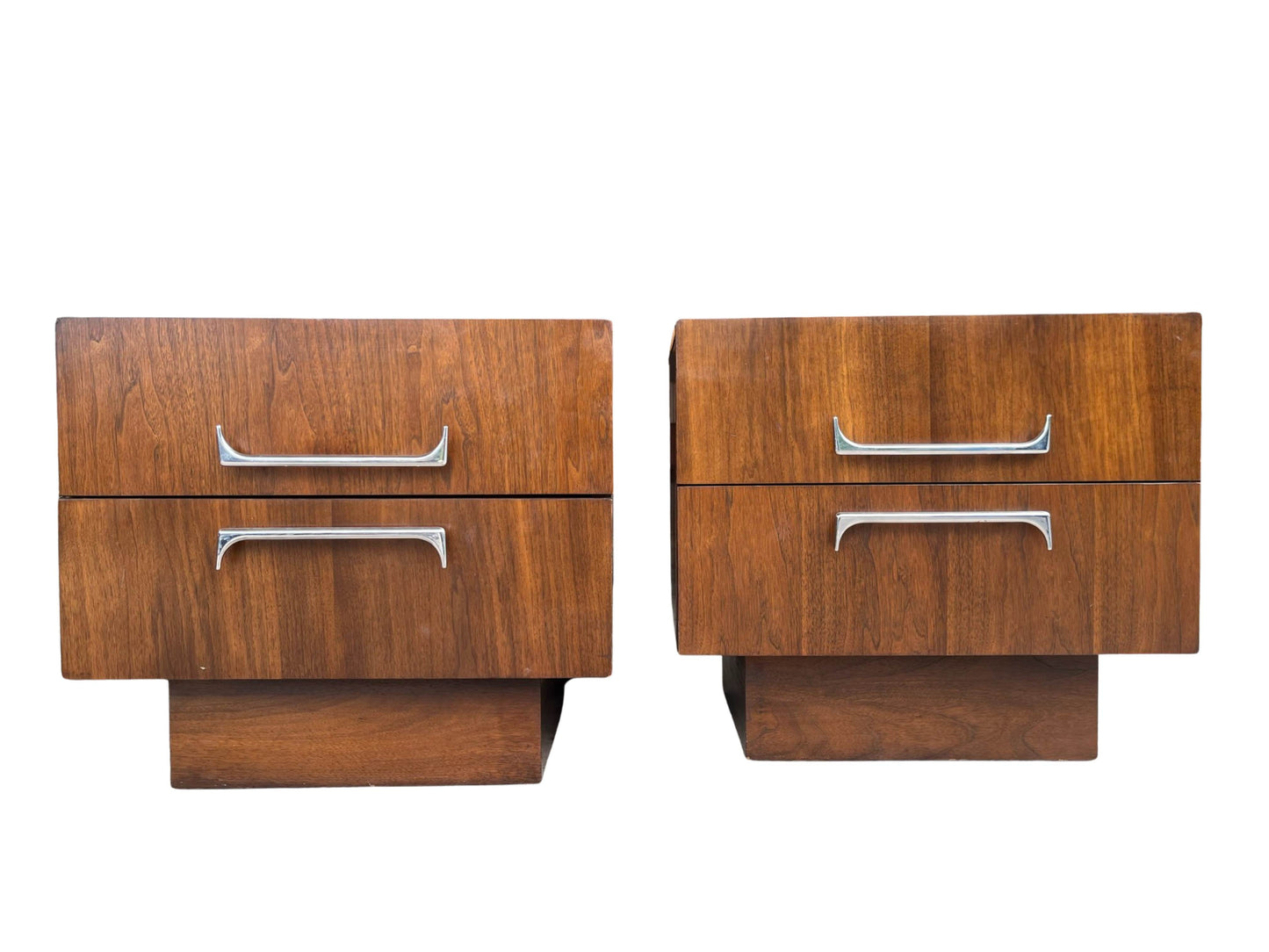 Adrian Pearsall for Craft Associates Walnut and Chrome Bedroom Suite